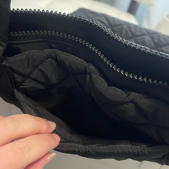 Rae Dunn Black Quilted Nylon Crossbody - Picture 4 of 7